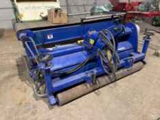 2013 Koro Field Topmaker 2000 heavy duty fraise mower with drum and rear roller with side arm convey