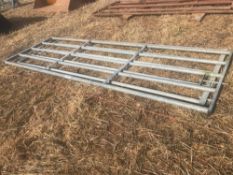 1no 11ft galvanised gate 1no 10ft galvanised gate