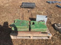 8No John Deere wafer weights with 9hole drawbars