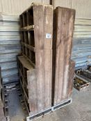 2No Wooden pigeon hole units