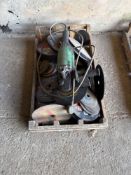 Hitachi 9 inch angle grinder with assorted discs