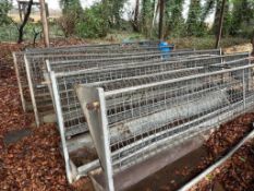 5No 15ft galvanised cattle troughs with hayrack