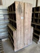 2No Wooden pigeon hole units