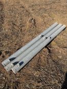 3No. galvenised gate posts