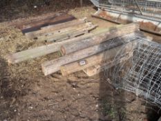 Quantity wooden posts