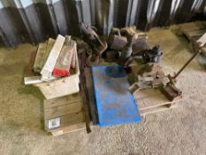 Quantity vices, tap and die sets, bottle jacks and welding rods