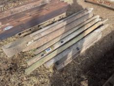 Quantity wooden fence posts