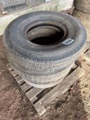 4No 8.25R16 tyres with 2No rims