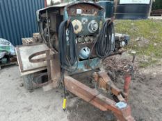 Mobile welding trailer. C/w diesel engine, petrol generator and vice.