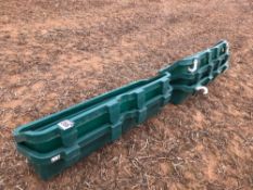 2No. hook on plastic feed troughs