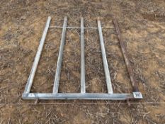 Galvanised livestock barrier section