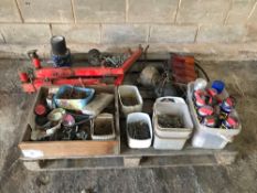 Quantity miscellaneous sundries to include nails, fence staples & WD40