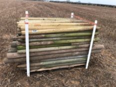 Stillage containing fence posts