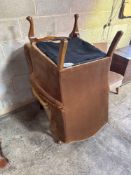 2No fabric wingback chairs. No VAT