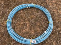 Blue alkathene water pipe