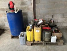 Quantity oils, greases, ad blue and pump