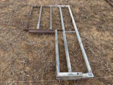Galvanised livestock barrier section
