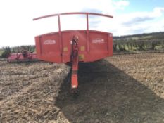 2010 Richard Larrington twin axle 32ft flat bed trailer on 385/65R22.5 wheels and tyres. Serial no: