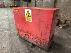 Chemical cabinet. Key in office.