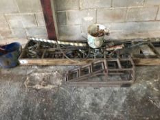 Quantity nuts, bolts, fittings and pair vehicle ramps