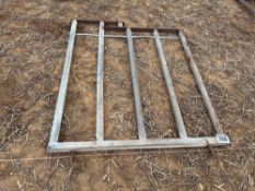 Galvanised livestock barrier section