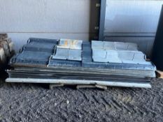 Quantity Crittall bin galvanised wall sections