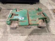 4No John Deere 50kg wafer weights
