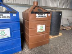 Brown recycling bin