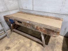 Carpenters bench 8ft x 42inch with carpenters vice