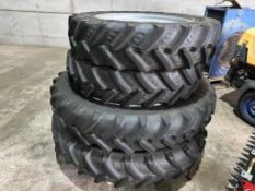 Pair BKT 320/85R34 wheels and tyre, 8 stud fronts Pair BKT 340/85R48 wheels and tyre, 8 stud rears t