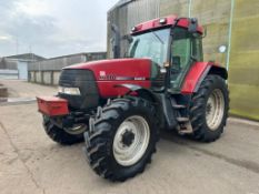 1999 Case MX110 tractor. Data tagged, toolbox. On 380/85R28 front and 18.4R38 rear wheels and tyres.