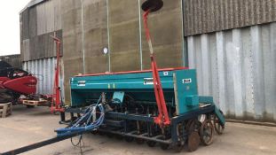1997 Moore System 4m box drill. C/w control box. Serial no: 4455.