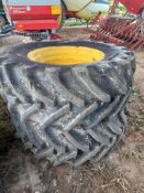 BKT 540/65 R30 Front Tyres and Rims - (Norfolk)