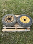 2No 6.00/16 Land Rover wheels and tyres