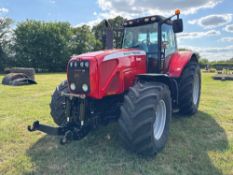 2008 Massey Ferguson 8480 Dyna VT 40kph 4wd tractor with front and cab suspension, 4No electric spoo