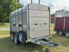 Ifor Williams TA5G-10 10ft twin axle livestock trailer with partion gate on 175/75R16 wheels and tyr