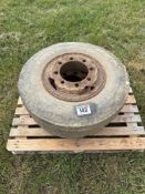 Pair Goodyear G800 wheels and tyres, 8 stud