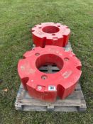 Pair Fendt 1250kg wheel weights to suit 9/10 Series