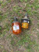 2No LED flashing beacons