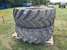 Pair Trelleborg 650/65R42 tyres only