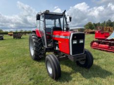 1989 Massey Ferguson 390 2wd diesel tractor with 2 return spools, PUH and linkage on 10.00-16 front
