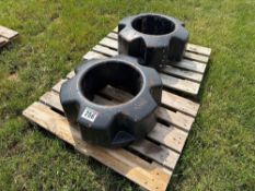 Pair Case Magnum 454kg wheel weights