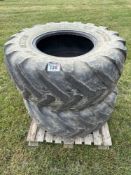 Pair Michelin 500/70R24 tyres