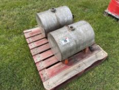 2No stainless steel tanks