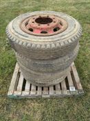 4No 8.25R20 wheels and tyres, 8 stud