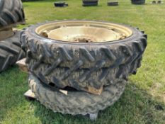 Set 8.3R44 row crop wheels and tyres, 8 stud