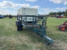 Single axle water bowser with Househam 4,000l tank and petrol pump on 10-22.5 wheels and tyres, spar
