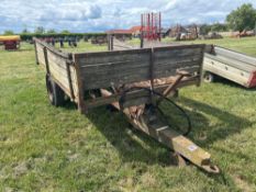 Markham 3t single axle wooden sided trailer