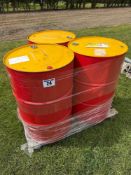 3No 40gal metal drums