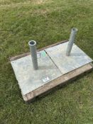 2No Aluminium stand supports